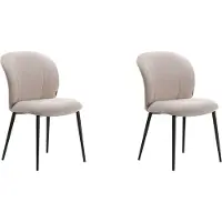 Label51 - Eetkamerstoel Vino - Beige - 62x49x85cm - Set van 2