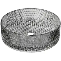 Riho Glamour Waskom - 35.5x35.5x11cm - glas - Smoke (grijs) W047001114
