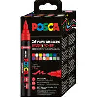 Posca - Paintmarker uni pc-5br brushpunt m ass 16st