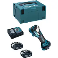 Makita Multifunctioneel elektrisch gereedschap, DTM 52 RTJ Accu Multifunctioneel gereedschap 18 V Starlock Max Brushless + 2x Accu 5,0 Ah + Lader