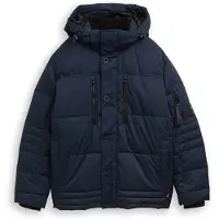 Tom Tailor - Plus Size - Pufferjas met afneembare capuchon - Maat 3XL - sky captain blue
