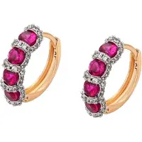 NAEMI Oorbellen goud / pink / transparant