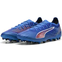 Puma Ultra 6 Match MG Untamed - Blauw/Wit/Gloeiend rood
