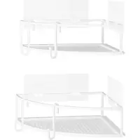 Umbra Cubiko hoekdouchekorf 26x26x11cm set van 2 ijzer wit 1018616-660