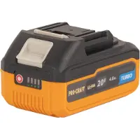 Procraft 20/4 Turbo accu 20 V 4,0 Ah / 4000 mAh Li-ion met laadstatusindicator