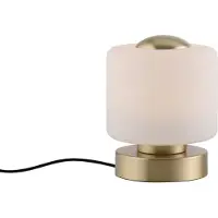 Paul Neuhaus LED tafellamp Bota, messing, glas, dimbaar