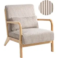 Beliani SORSELE - Bureaustoel - Beige - Corduroy