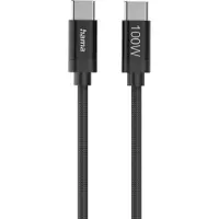 Hama kabel, 1,5 meter, USB-C, USB-C, USB 2.0, 0,48 Gbit/s, zwart