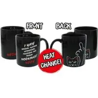 Tierisch - Fun Mok - I Hate Mornings! Meow - Tasse mit Thermoeffekt - voor Geen - zwart - Maat Standard