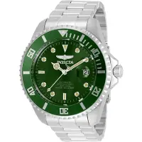 Invicta Pro Diver 35719 Heren Horloge - Automatisch Uurwerk - Roestvrij Staal met groene Wijzerplaat - 47mm