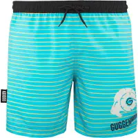 Guggen Mountain Zwemshort voor Heren met Patroonstrepen Geel