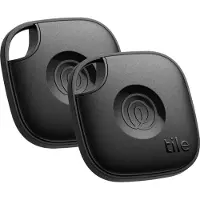 Tile Life360 Mate - Krachtige Bluetooth Tracker - Item locator voor Sleutels, Tassen en meer - 2 Stuks (Zwart)