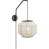 Markslöjd Wandlamp Asuka, crème / amber, Woon-/ Eetkamer, Textiel / Stof / Zijde, Wandlamp