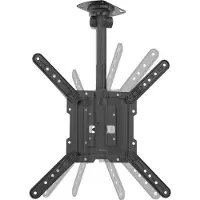 Hama 00220877, 81,3 cm (32 inch), 165,1 cm (65 inch), 75 x 75 mm, 400 x 400 mm, Ocel, Zwart
