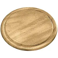 Kesper broodplank/serveerplank/snijplank - rond - met sapgroef - Dia 25 cm - Acacia hout
