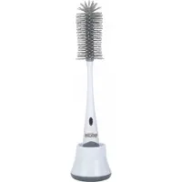 Nuby - Silicone flessenborstel met houder - Grijs