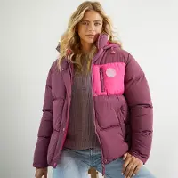 Lagooners Dames St Austell Korte Puffer Jas Bordeau