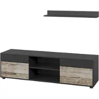 Vicco Berno Woonwand – 2 delen Eik zwart/zand
