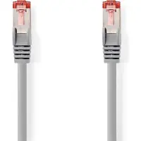 Nedis CAT6 netwerkkabel - RJ45 mannelijk | RJ45 mannelijk | S/FTP | 1,00 m | Rond | LSZH | Grijs | Label