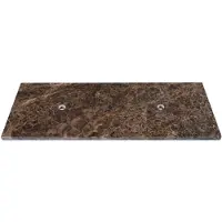 Saniclass Noche Topblad - 120x46cm - zonder kraangaten - 2 sifon-uitsparingen - gemeleerd natuursteen - Dark Emperador