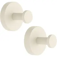 BOTC Handdoekhaakjes Met Zuignappen - Zuignap met Haak Set - RVS - Set van 2 - Ø 60 mm - Beige