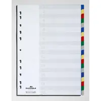 Durable Blanco tabbladen A4 Kleurenassortiment 20 tabs PP (Polypropeen) 11 Gaten 6758-27