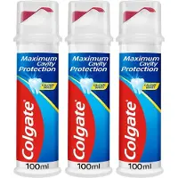 Colgate - Tandpasta - Maximum Cavity Protection - met pompje - 3 x 100 ml - Voordeelverpakking.