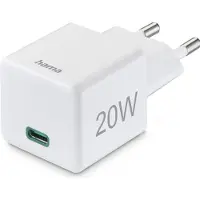 Hama Fast Charger USB-C PD/Qualcomm Mini-Charger 20 W White