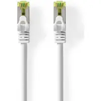 Nedis CAT7 Netwerkkabel - S/FTP - RJ45 Male - RJ45 Male - 1.00 m - Snagless - Rond - LSZH - Wit - Label