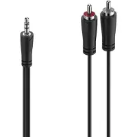 Hama 00205110 audiokabel Jack / Cinch-RCA [2x Cinch-RCA male - 1x 3.5 mm male Jack] 1.5 m zwart