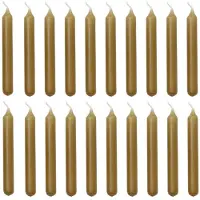 Rustik Lys - Potloodkaarsen - Extra smal - Ø 1,2 cm - Camel - Klein - 20 stuks - 1,2 x 10cm
