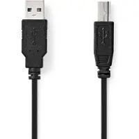 Nedis USB-Cable USB 2.0 USB-A M USB-B M 10 W 480 Mbps Nic...