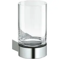 Keuco bovenaanzicht glashouder compleet met kristallen glas chroom