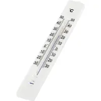 Hama Binnen-/buitenthermometer, 18 cm, analoog, Thermometer + hygrometer, Wit