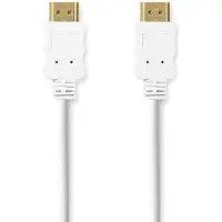 Nedis High Speed ​​HDMI-Kabel met Ethernet - HDMI Connector - HDMI Connector - 4K@30Hz - ARC - 10.2 Gbps - 2.00 m - Rond - PVC - Wit - Doos