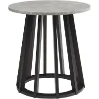 En.casa Bijzettafel Buzzard rond Ø48x48 cm betongrijs en zwart []