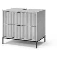 Vicco Wastafelonderkast Eliza Grijs 70 x 63 cm Met 2 uittrekbare laden, Model 57878