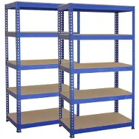 Monster Racking 2 x Blauwe het Rekken Eenheid 5 het Opschorten van het Opslagpakhuis van de Tiergarage 75 x 150 x 30cm