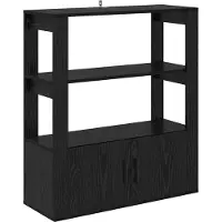 vidaXL Dressoir Zwart eiken 30 x 80 x 90 cm Bewerkt hout