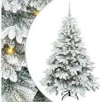 vidaXL Kunstkerstboom met 150 LED met standaard Wit 150 cm PE en PVC