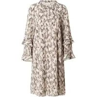 Comma Jurk lichtbeige / aardetinten