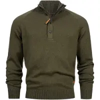 INDICODE JEANS Trui 'INRajas' donkergroen