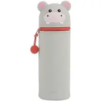 Itotal Pencil Case Silicone "HIPPO" 6x6x21cm 150gr Zachte siliconen etui voor school, uitbreidbaar met contourvorm