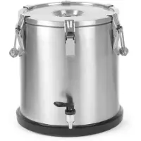 Hendi Thermocontainer roestvast staal met kraan 20 liter ⌀330x360 mm zilver voor catering