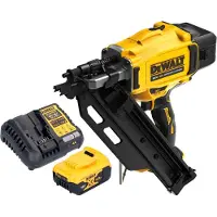 DeWalt DCN 930 P1 accu-spijkermachine 18 V 50 - 90 mm borstelloos + 1x accu 5,0 Ah + oplader