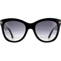 Tom Ford zonnebril Wallace FT0870 01B Shiny Black Smoke Gradiënt