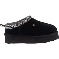 Warmbat Dames Mocassin Zwart KYN3713/99 Kynuna Plateau Tape