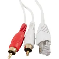 BOSSCOM RJ45 - Tulp stereo (m) kabel voor B&O | wit | 5 meter