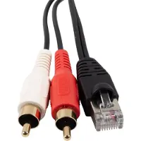 BOSSCOM RJ45 - Tulp stereo (m) kabel voor B&O | zwart | 0,50 meter