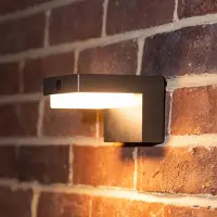 G&L Wandlamp buiten met bewegingssensor 800104, zwart, Aluminium